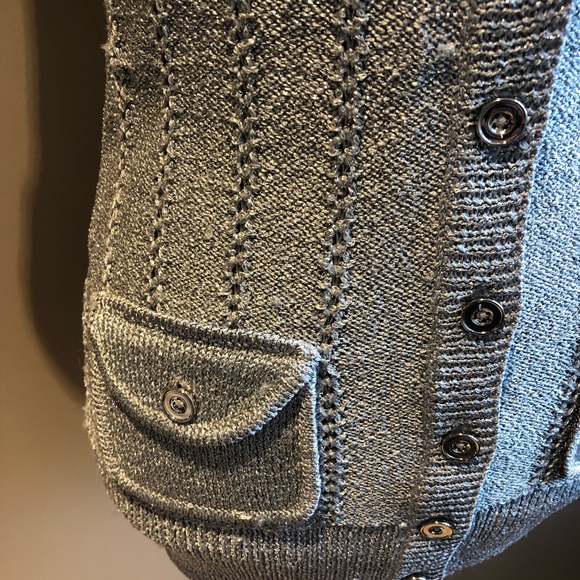 Silver Short Sleeve Cardigan - Picture 3 of 7